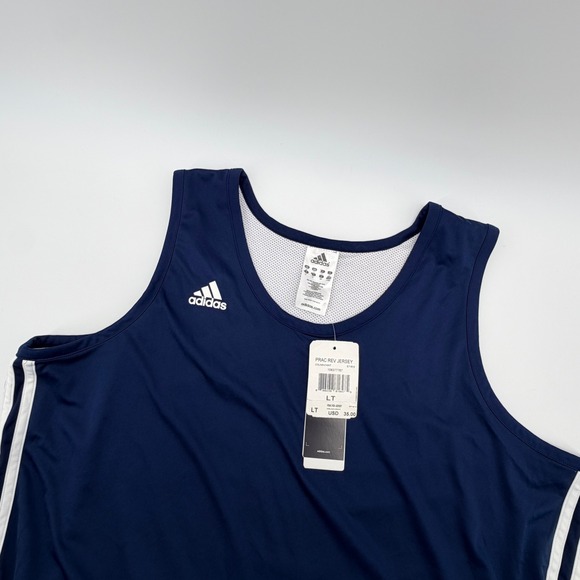 adidas Other - Adidas Practice Reversible Basketball Jersey Size LT Navy White E71812 NWT